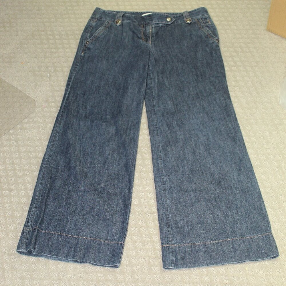 Vintage Loft Women's Size 6 Low Rise Wide Leg Chambray Blue Jeans